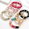 Vintage Acrylic Bamboo Beads Bracelets for Women Fashion Resin Chunky Tube Beaded Stretchy Stackable Bracelet New Jewelry Gift