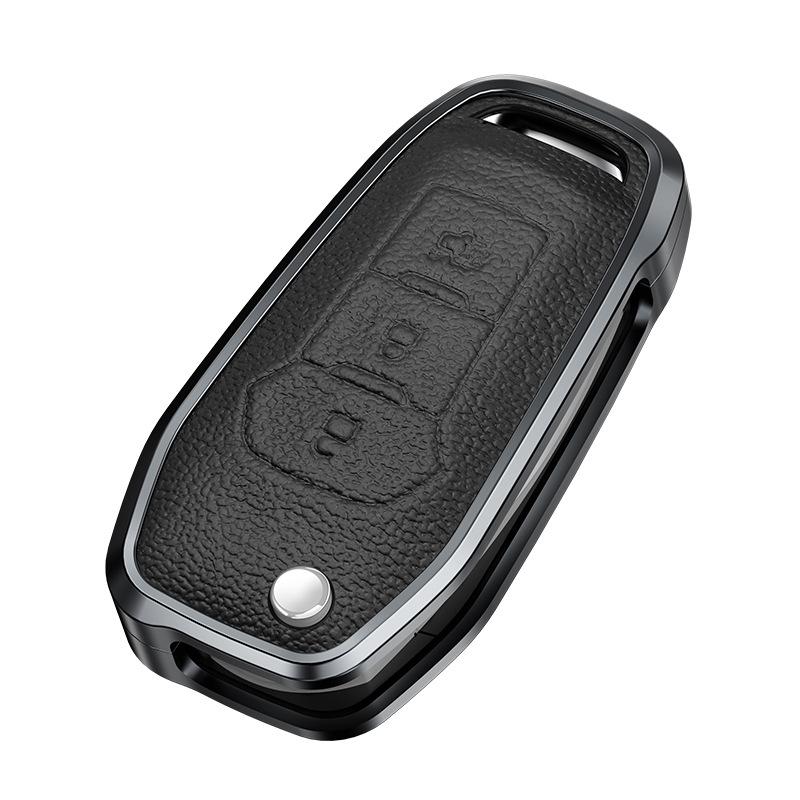 Ford Schlüsselhülle: Edge, Focus, Mondeo Echtleder & Metall Schlüsselanhänger