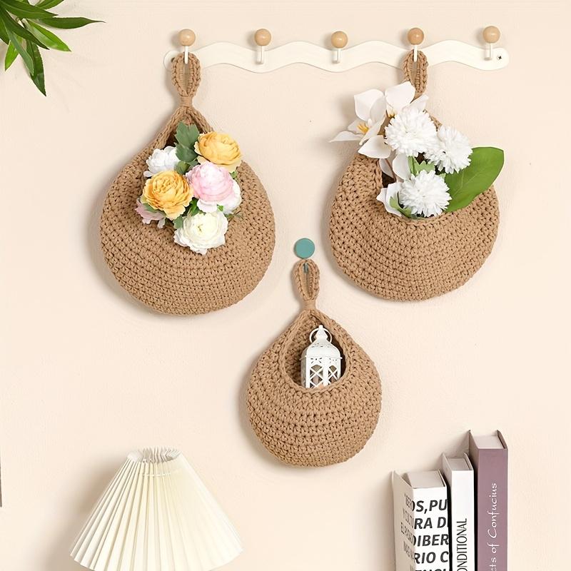 Handmade Macrame Hanging Fruit Basket Wall Decor Creative Nest Net Storage Bag Kitchen Organizer