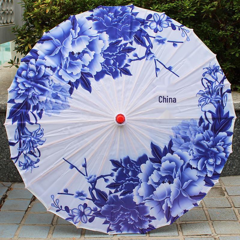 

Шелковый зонт чонсам в стиле китайской живописи тушью для украшения потолка и танцев Diameter 70cm (Child)