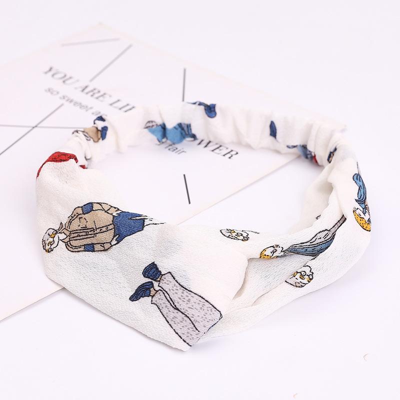 Fashion Bohemian Headband Print Hairbands For Women Girls Vintage Cross Knot Turban Bandanas Headwear Hair Accessories
