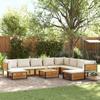 VidaXL Garden Furniture Set with Cushions 11 Pcs Solid Acacia Wood, Outdoor Sofa Set, Modular Sofa, Sofa 3214924