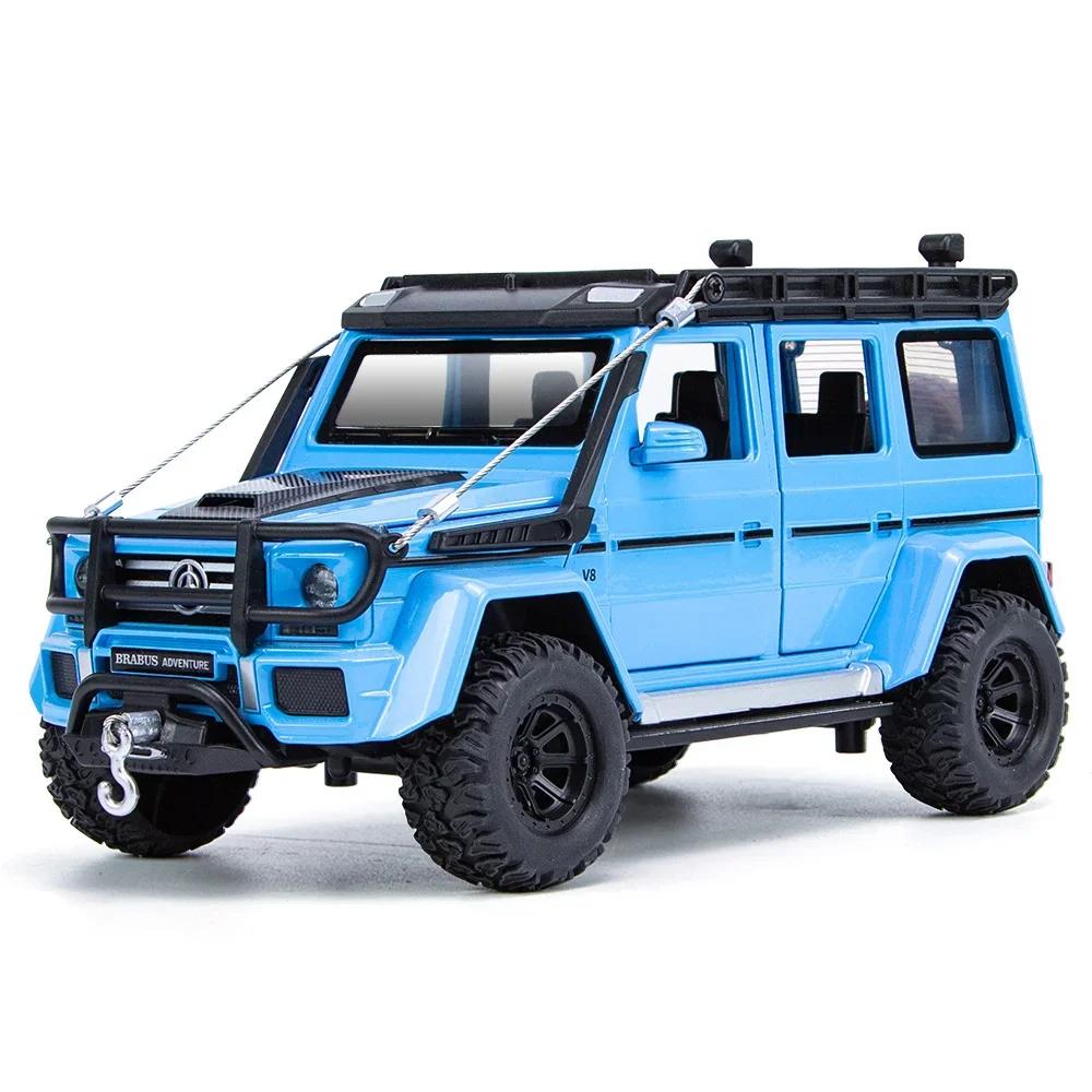 1/24 Benz G550 Adventure Version Alloy Simulation Car Model Sound and Light Pull Back Toy Off Road Vehicle Boys Collection Decoration