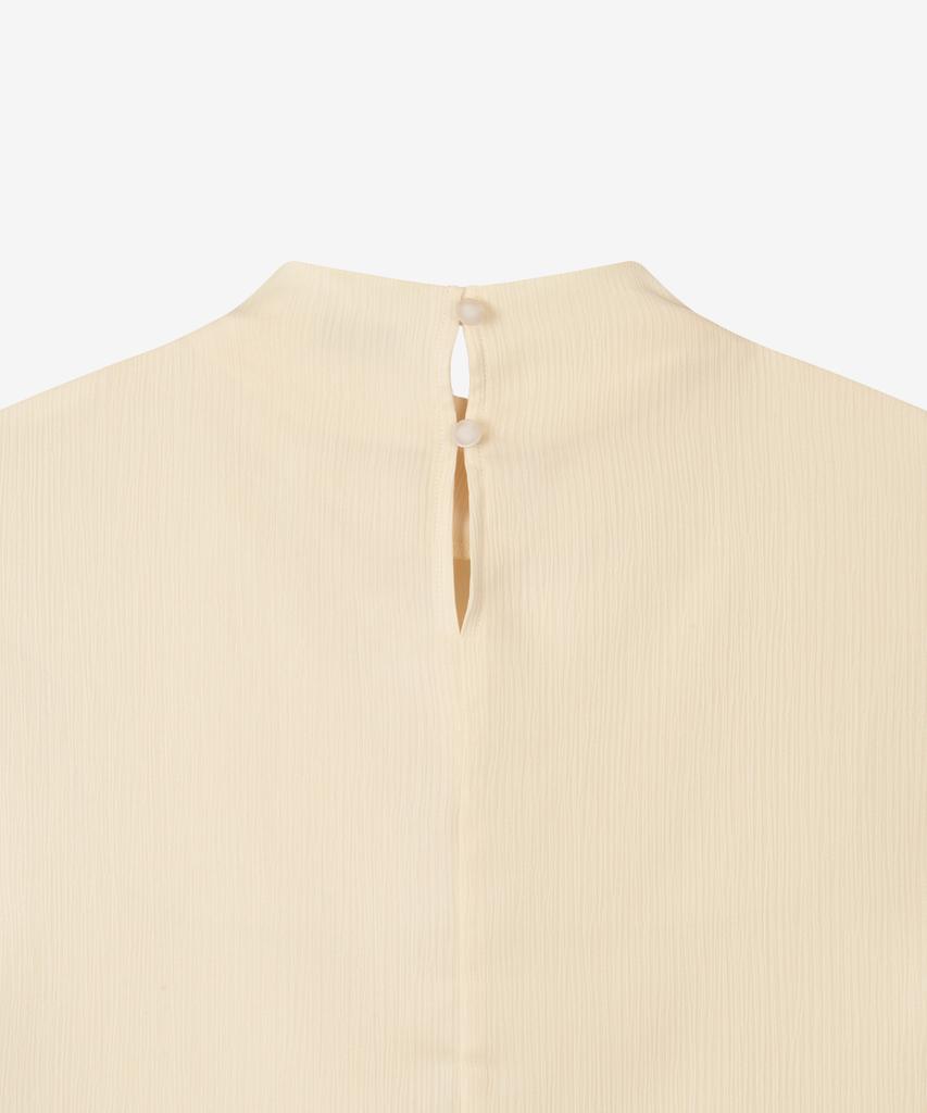 BASIKA Mock Neck Blouse (Beige)