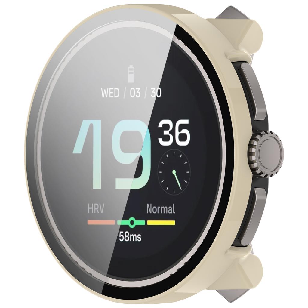 Full Coverage Smartwatch Cover Tempered Glass Screen Protector Sleeve Easy Snap On Design Indoor Outdoor Use for Race S