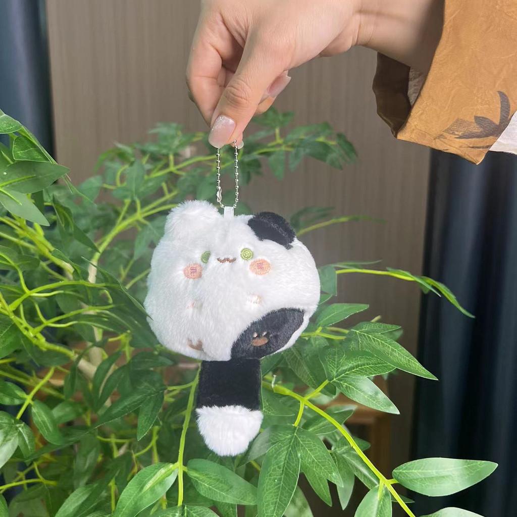 Cute Cartoon Cat Plush Doll With Soft Fur And Colorful Chains Decoration For
