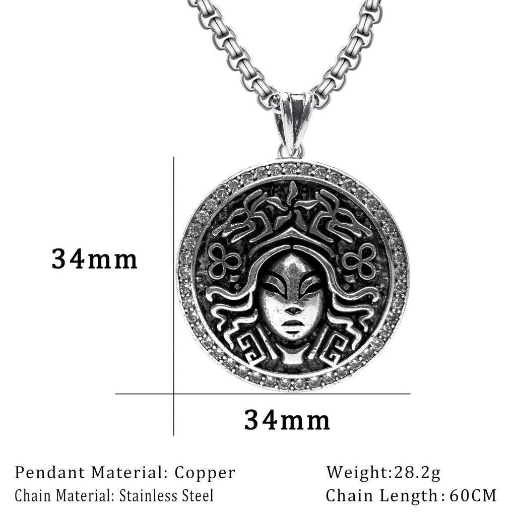 European-American Gothic Punk Queen Pendant Necklace