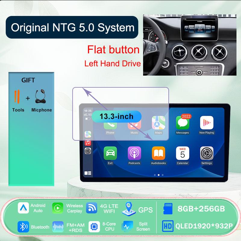 Android 15 autoradio Audio lecteur vidéo multimédia pour Benz classe A CLA GLA classe 2012 - 2018 sans fil CarPlay Navigation GPS 4G