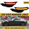 Front+Rear Clear Lens Amber+Red Marker Side Lamp For 2016- Miata Mazda MX-5