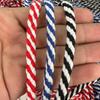 Cotton rope Yarn 100M 5mm Colorful eight Strand Cotton Rope DIY Colorful two-color cotton rope 0.5cm width
