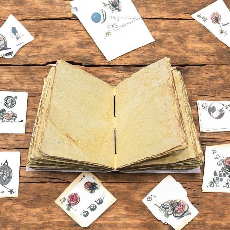 Colorful Cat Leather Notebook – Handcrafted Vintage Leather Diary