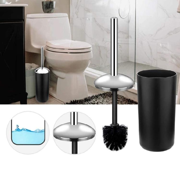 Modern Bathroom Necessities Set Of 6 Plastic Items with Covered Trash Can Toothbrush Stand Toilet Brush For Family Hotel