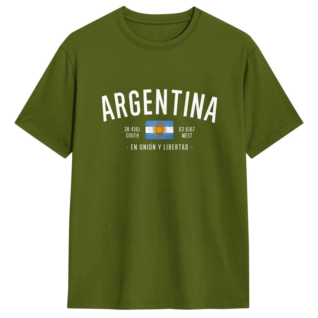 Argentina Flag 100 Cotton Tshirt For Male Summer Vintage Tshirts O Neck Trendy Tee Shirt Plus Size Dropshipping Clothing