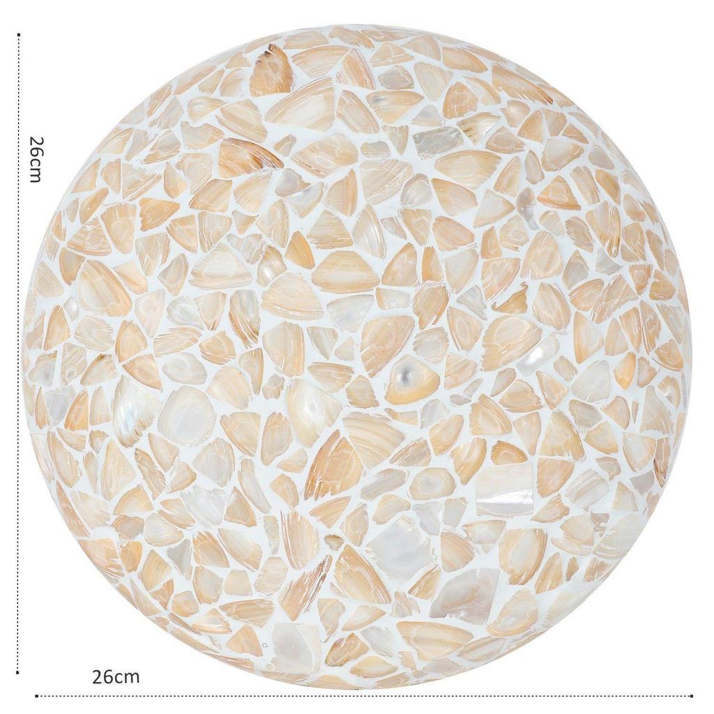 Runde Deckenleuchte aus Glasmosaik mit Dekor im Seap-Glas-Design