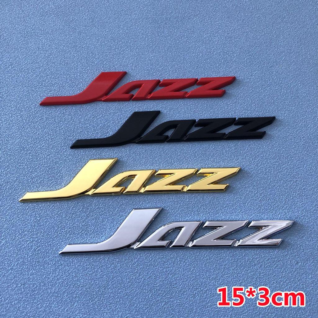 JAZZ Car Emblem for Honda Fit: Overseas Metal Trunk Decoration Sticker