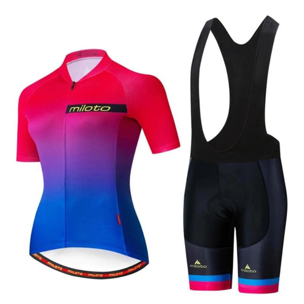 Women Pro Team Bike Summer Cycling Jersey Set Clothes Bicycle Clothing Breathable Cycling Set Maillot Ropa Ciclismo