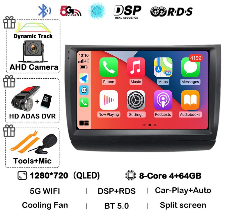 Android 14 Carplay Auto WIFI+4G Car Radio For Toyota Prius 20 2002-2009 Multimedia Player GPS Stereo 360 Camera Head Unit Audio
