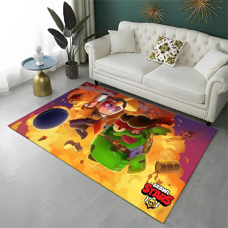 Cartoon B-Brawl Game Non-Slip Area Rug for Living Room,Bedroom,Playroom,Soft Carpet Floor Mat Home Decor Rug Kids Room Gift