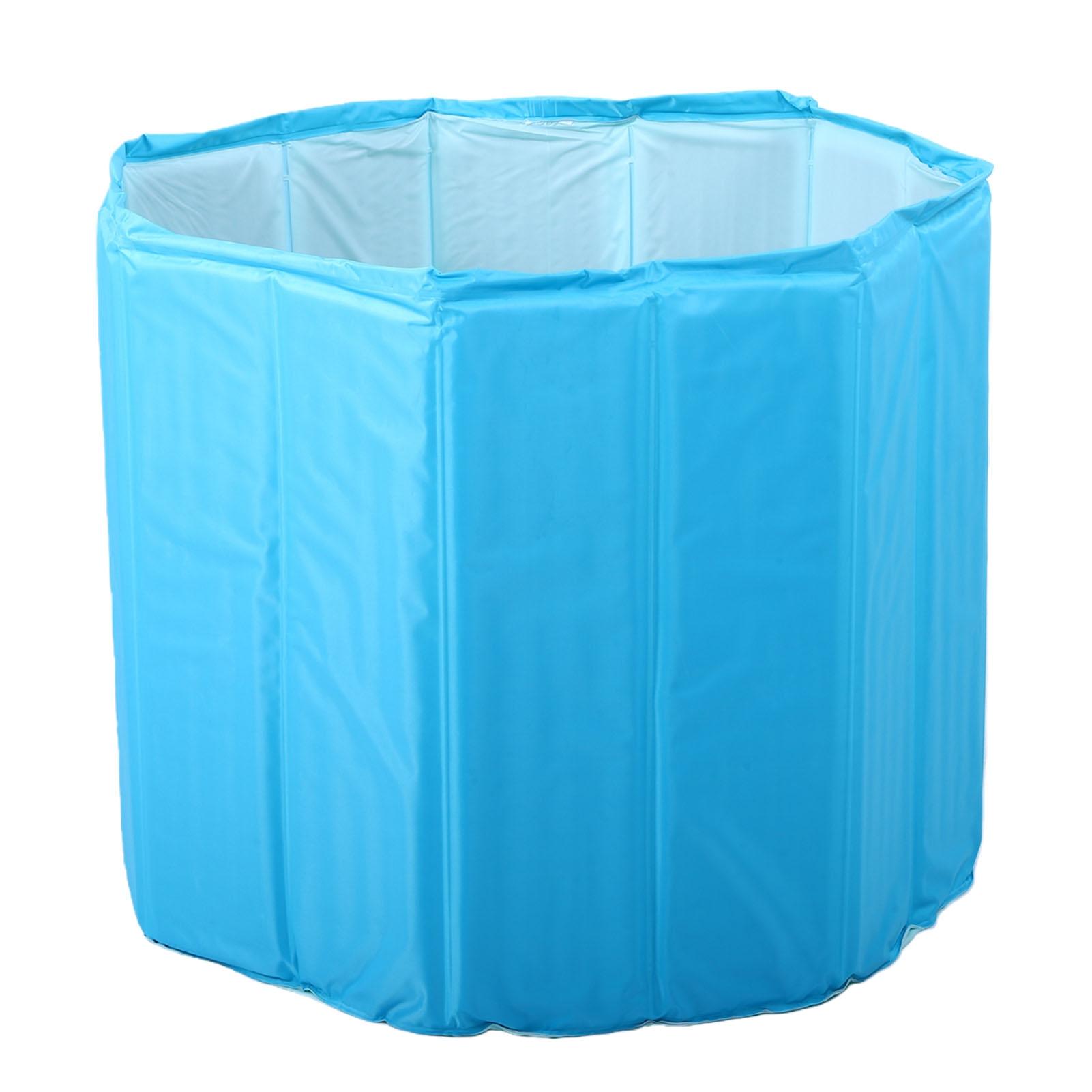 Inflatable Bathtub for Adult 31.50x25.59in Foldable Bathtub PVC SPA Soaking Bath Tub for Family Bathroom Blue синий