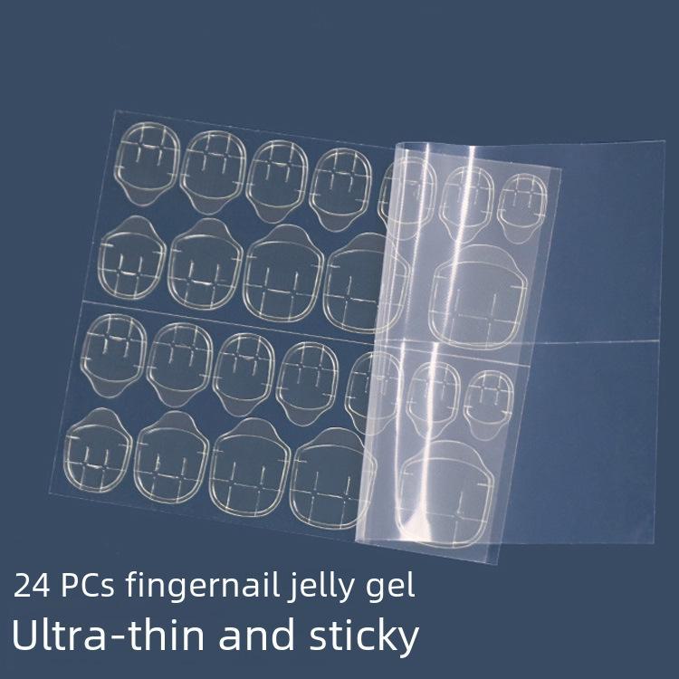 Nail Art Kit: Double-sided Jelly Glue, Nail File, Polishing Stick, Alcohol Wipes, Nail Remover, Orange Wood Stick