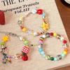 Bracelet Handmade Texture Matching Beads Heart Star Fruit Decor Kids Bracelet Contrasting Color Design Elastic Cord Wristband