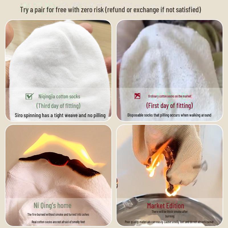 Zhuji Damen Antibakterielle Baumwollsocken - Schwarz & Weiß, Mittelwadenhoch, Ohne Naht, Deodorant, Frühling/Herbst.