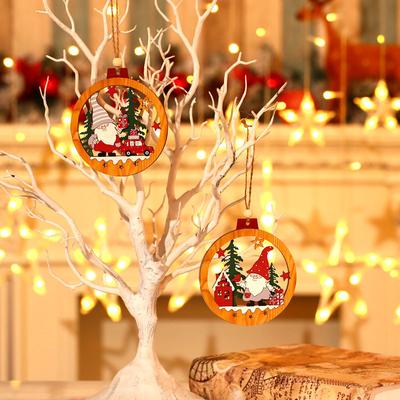 Weihnachtsschmuck aus Holz, Waldzwerg, alter Mann, Anhänger, Weihnachtsbaum, Holzanhänger