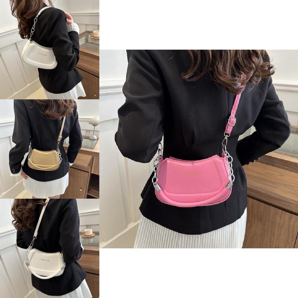 Chic Pu Leather Shoulder Bag New Design Vintage Style For Street Fashion