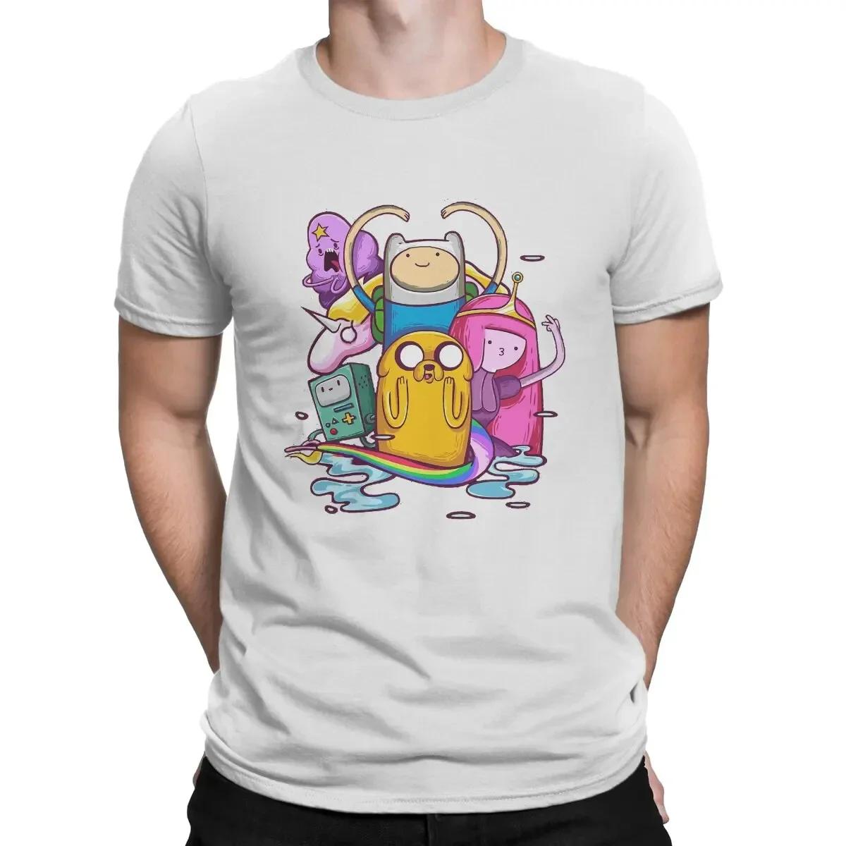 

Футболка Adventure Cartoon Time Man, модная хлопковая футболка, оригинальная уличная одежда, новые трендовые топы, футболка S