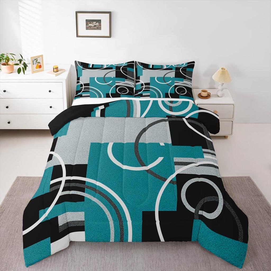 Erosebridal Horse Quilt Twin Size, Farmhouse Western Cowboy Cowgirls Duvet Insert for Kids Boys Girls Teens, Cartoon Kawaii Horse Bedding Se