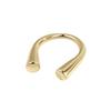 Minimalistischer Unregelmäßiger Offener Metallring für Damen Verstellbar Einfacher Punk Mode Schmuck Trendiges Accessoire