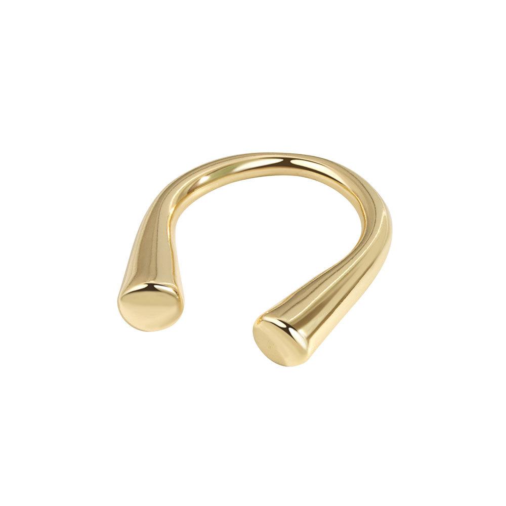 Minimalistischer Unregelmäßiger Offener Metallring für Damen Verstellbar Einfacher Punk Mode Schmuck Trendiges Accessoire
