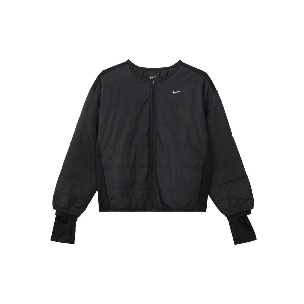 Nike Logo Crew Neck Long Sleeve Jacket Women Jacket Black FB7512-010