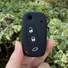 ZAD Silicone Car Key Case Cover for FIAT Panda Stilo Punto Doblo Grande Bravo 500 Ducato Minibus 3 Buttons Key