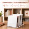 Multi-Slot Design CD Disc Organizer Box 7 Grids Phone Stand Vinyl Record Album Bracket  Dormitory