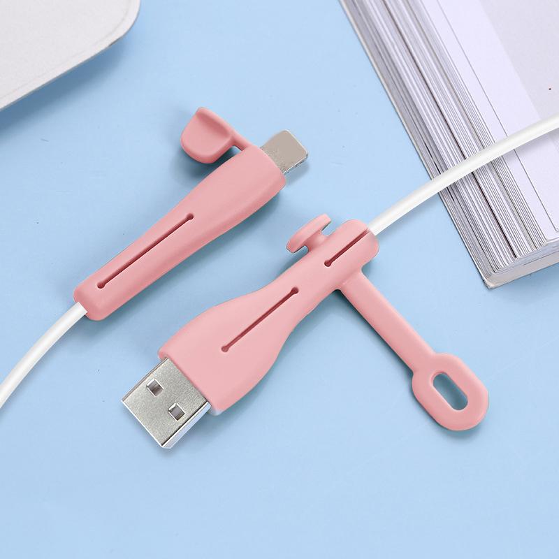 Universelle Datenkabel-Schutzhülle Silikon Anti-Bruch Ladekabel-Schutzhülle mit Staubschutzkappe Kabelschutz