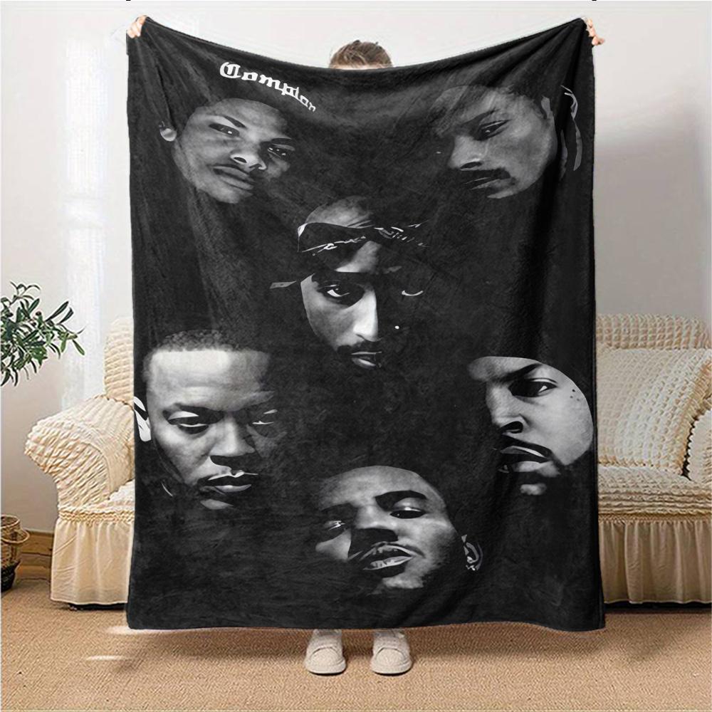1Pc Eminem'S Urban Style Blanket For Couch Bed Plush Cozy Fuzzy Blanket Super Soft Warm Blankets For Fall And Winter 091895