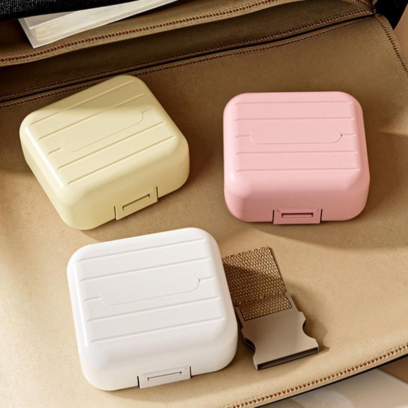 Portable Pills Organizers Travel Friendly Mini Size Leak Proof Compartments for Daily Medication Storage