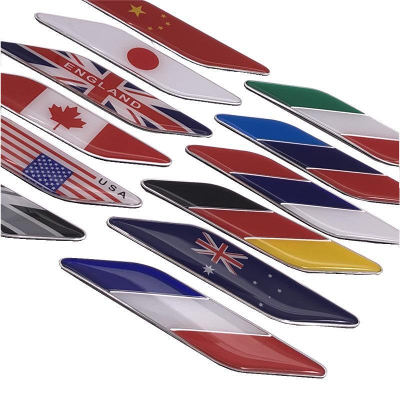 Europäischer Auto-Dekor-Metallaufkleber für Kotflügel - Deutschland, Frankreich, Italien, Kanada