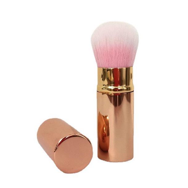 Tragbarer Teleskop-Puder- & Rouge-Pinsel mit weichem Faserhaar für Make-up & Nailart