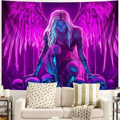 Blacklight TapestryWingTapestry Living Room  Bedroom Backdrop Lightweight  Leisure Blanket Home Décor Art Wall Hanging Gifts