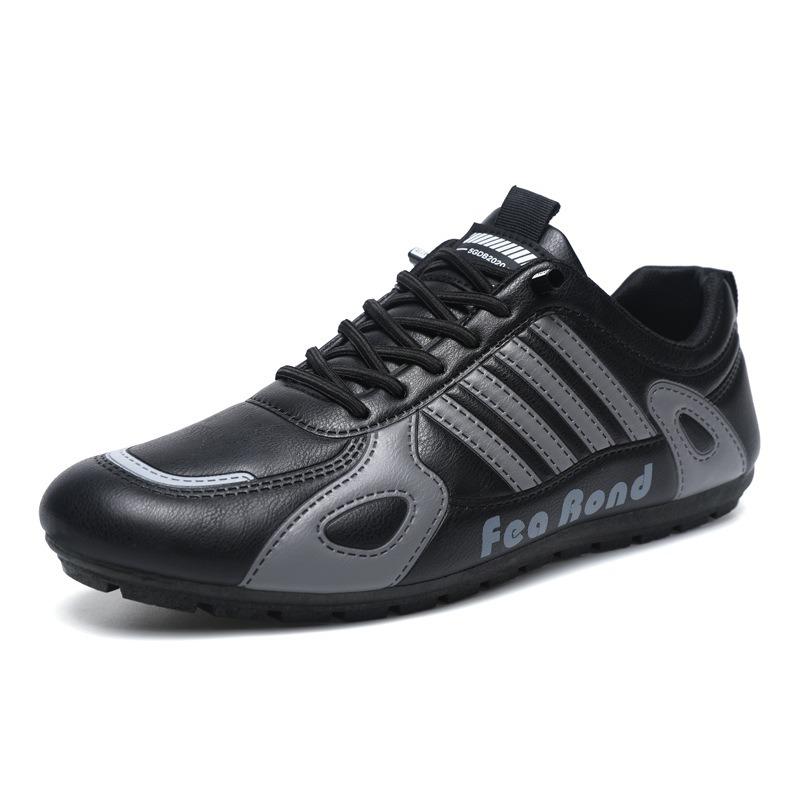 Soft-soled Doudou shoes men s new breathable leather sneakers casual shoes flat-soled driving shoes 39