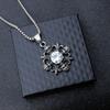 Fashionable Retro Diamond Studded Gothic Patterned Skull Necklace Men's Titanium Steel Pendant