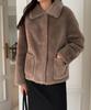 Leftseoul Real Sheepskin Daily Jacket [Dark Beige]