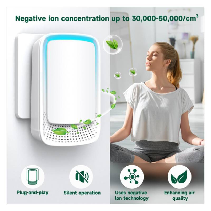 Indoor Air Cleaner With Ion Technology For Allergens And Pet Odors In Office And Home Use
