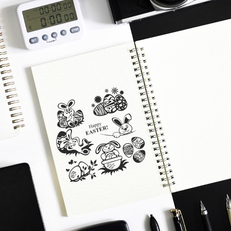 Osterhase Eier Klarer Silikonstempel für DIY Einladungskarte Scrapbooking Papierhandwerk Gummistempel Handgemachtes Journal