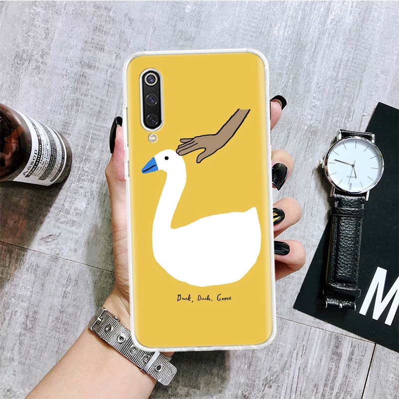 Cartoon Cute Goose Game Phone Case For Xiaomi Poco X3 Nfc F3 M3 F1 Mi Note 10 11 Lite 11T Pro 9 8 CC9 9T 10T 11i A3 A2 A1 Coque