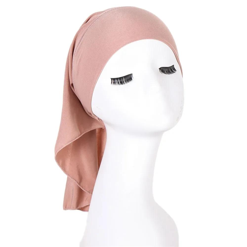 Soft Under Cap Inner Hijab Stretchy Muslim Women Underscarf Bonnet Islam Turban Tube Bone Bonnet Ninja Head Cover Headscarf Hat