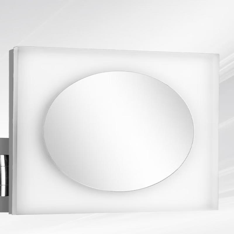 Oeny Illuminated Square Acrylic Makeup Mirror with 3x Magnification