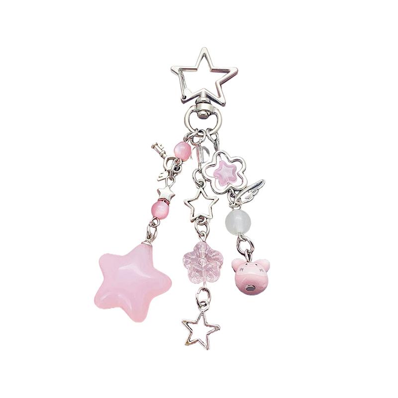 

Милый брелок-подвеска со звездами и бусинами для женщин, девочек, шнурок для мобильного телефона, изысканные аксессуары для украшения рюкзака, подарки